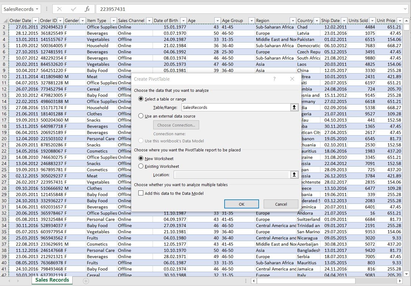 data-analysiin-excelin